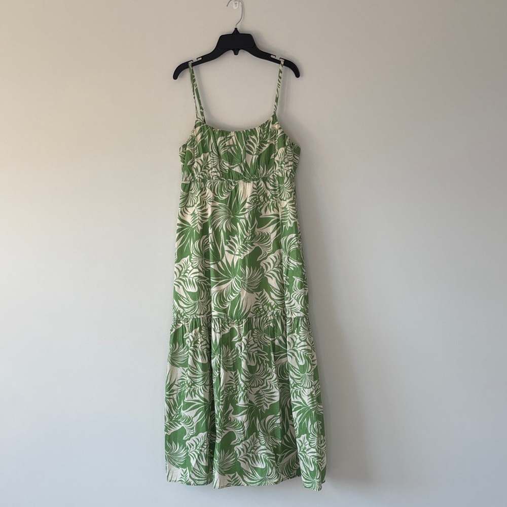 Green Palm-Print Sanctuary Dress